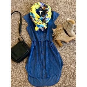 Lieth Button-up Suede Dress